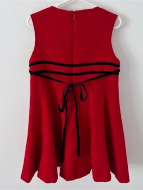 Vintage Helena Neiman Marcus Girls Size 5 Red 100% Wool Holiday Dress NWOT*48